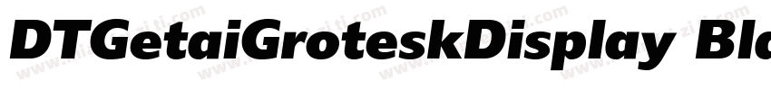 DTGetaiGroteskDisplay Black字体转换